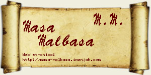 Maša Malbaša vizit kartica